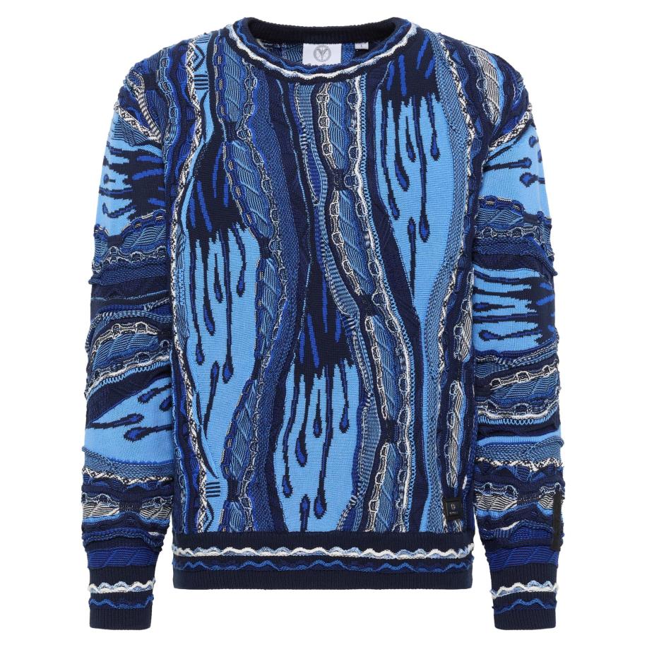 carlo colucci Carlo Colucci Trui Ernandes navy / hemelsblauw / wit -