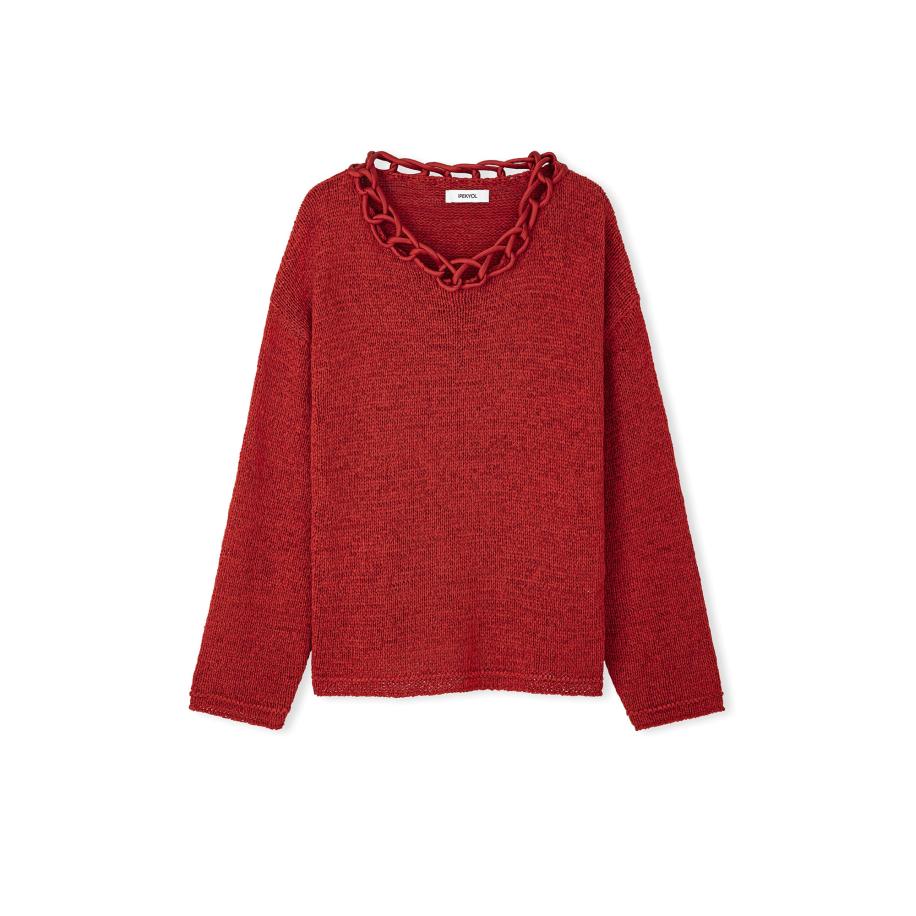 Ipekyol Ipekyol Trui donkerrood -