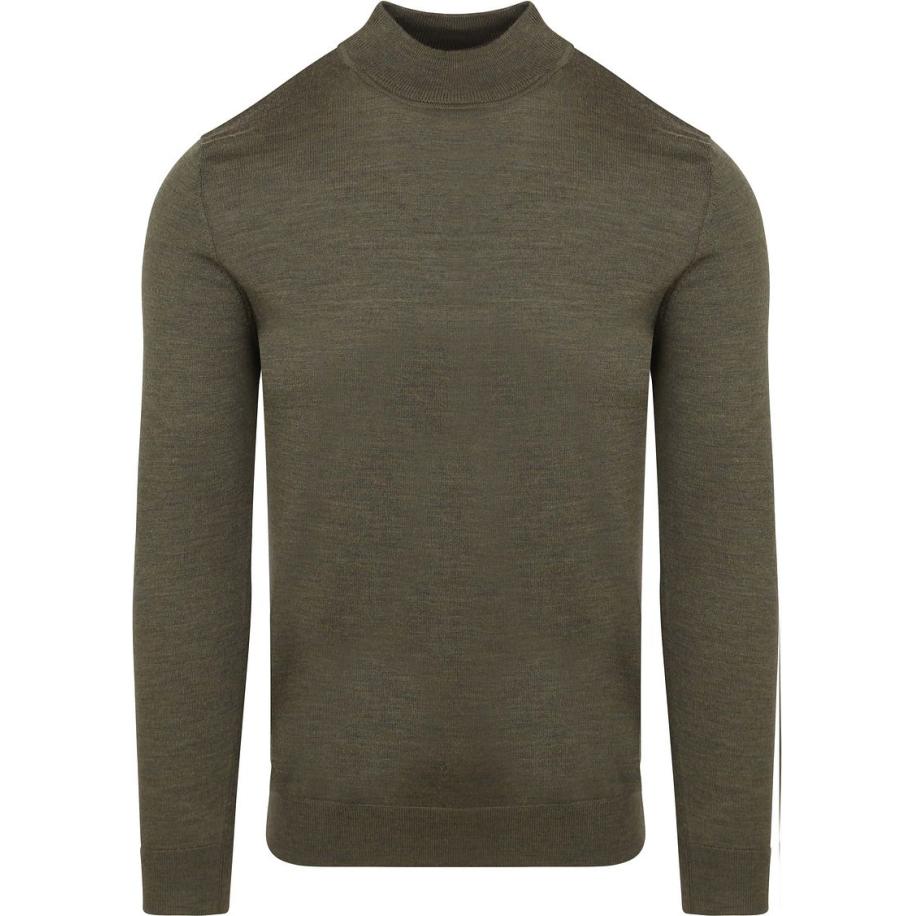 Profuomo Turtleneck Trui Merino Olijfgroen Groen
