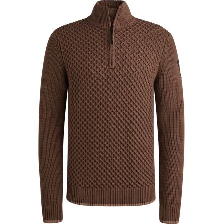 PME Legend Half Zip Structure Trui Bruin