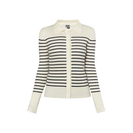 DreiMaster DreiMaster Maritim Gebreid vest marine / wolwit