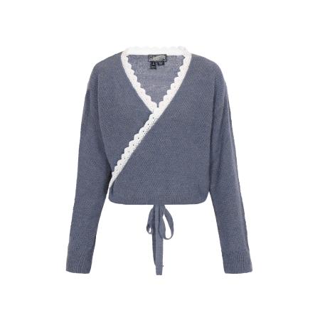 DreiMaster DreiMaster Vintage Gebreid vest basaltgrijs / wit