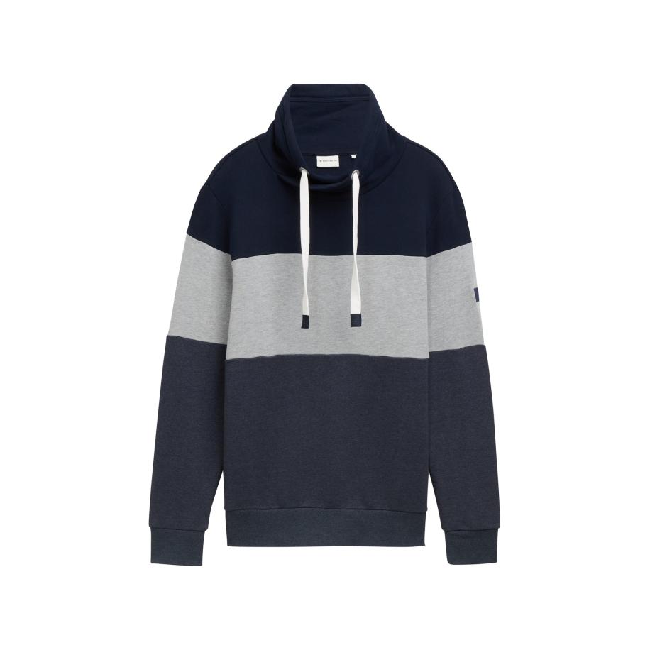 Tom Tailor TOM TAILOR Trui blauw / lichtgrijs -