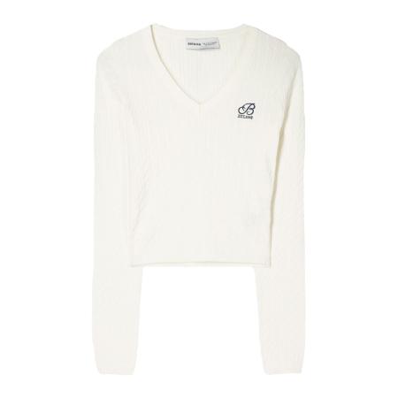 Bershka Bershka Trui ecru / navy