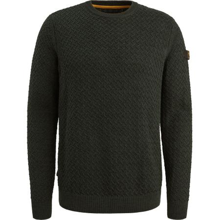 PME Legend Mouliné Structure Trui Donkergroen