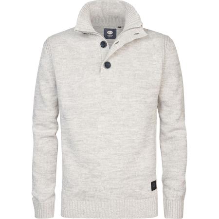 Petrol Mocker Trui Melange Lichtgrijs