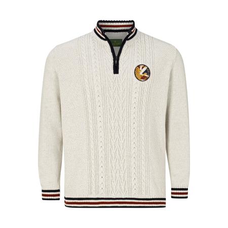 Charles Colby Gebreide trui ritssluitingwit, Gestructureerd