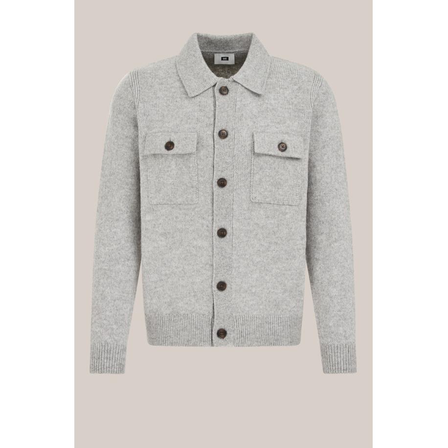 WE Fashion Heren slim fit vest van wolmix - Regular fit - Lichtgrijs gemeleerd - Maat: XS Grijs