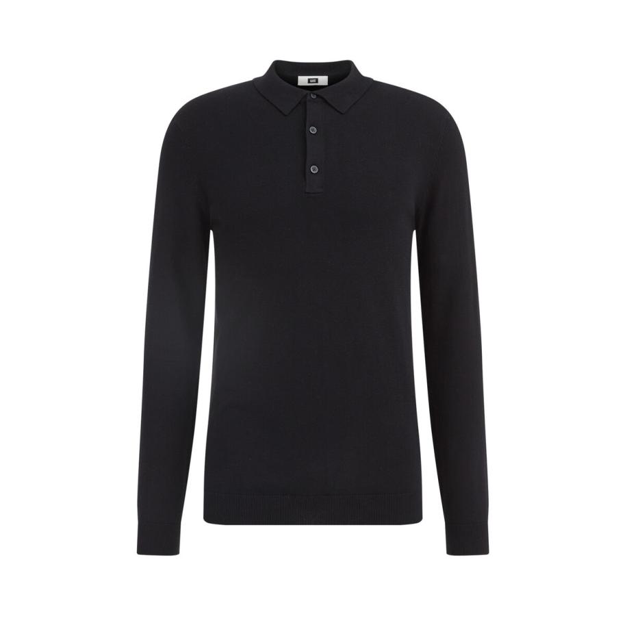Fundamentals heren Slim fit fijngebreide polo - Slim Fit - Zwart - Katoen - Maat: XS Zwart