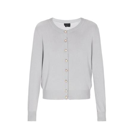 DreiMaster DreiMaster Klassik Gebreid vest Classic Look grijs / zilver