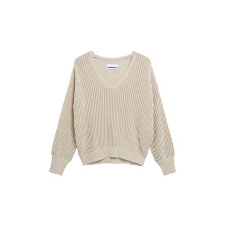 Armedangels ARMEDANGELS Trui Rabeaa Crochet Lino wit