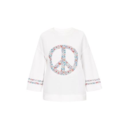 Gaya Gaya Trui Fashion Look ecru / lichtblauw / rood / zwart