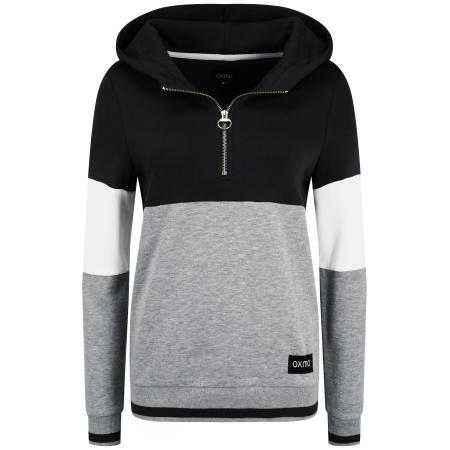 Oxmo Sweatshirt OXOmara donkergrijs / zwart / wit