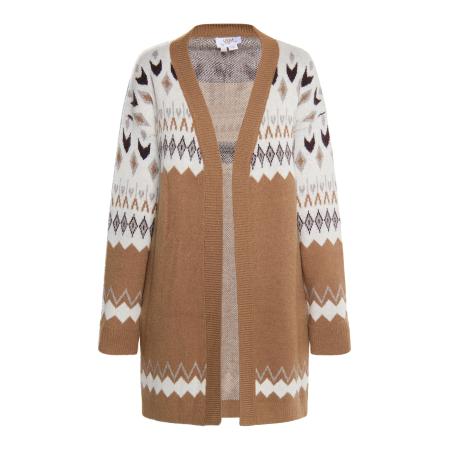 Usha usha FESTIVAL Gebreid vest Rakata lichtbruin / gemengde kleuren