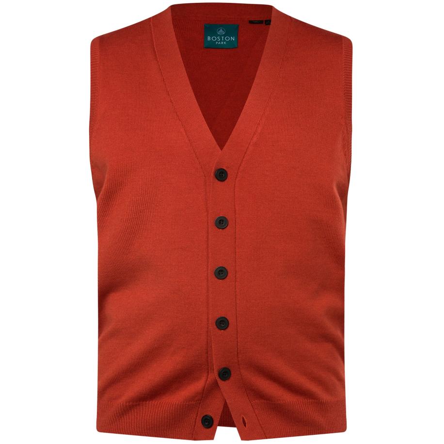 Boston Park Boston Park Gebreid vest oranje -