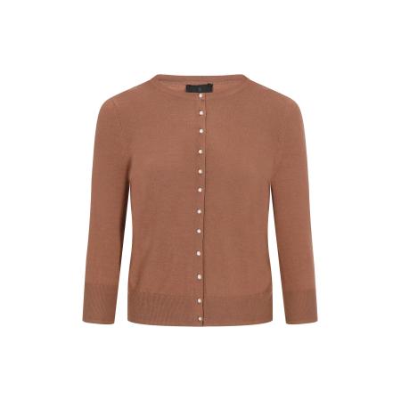 DreiMaster DreiMaster Klassik Gebreid vest donkerbeige