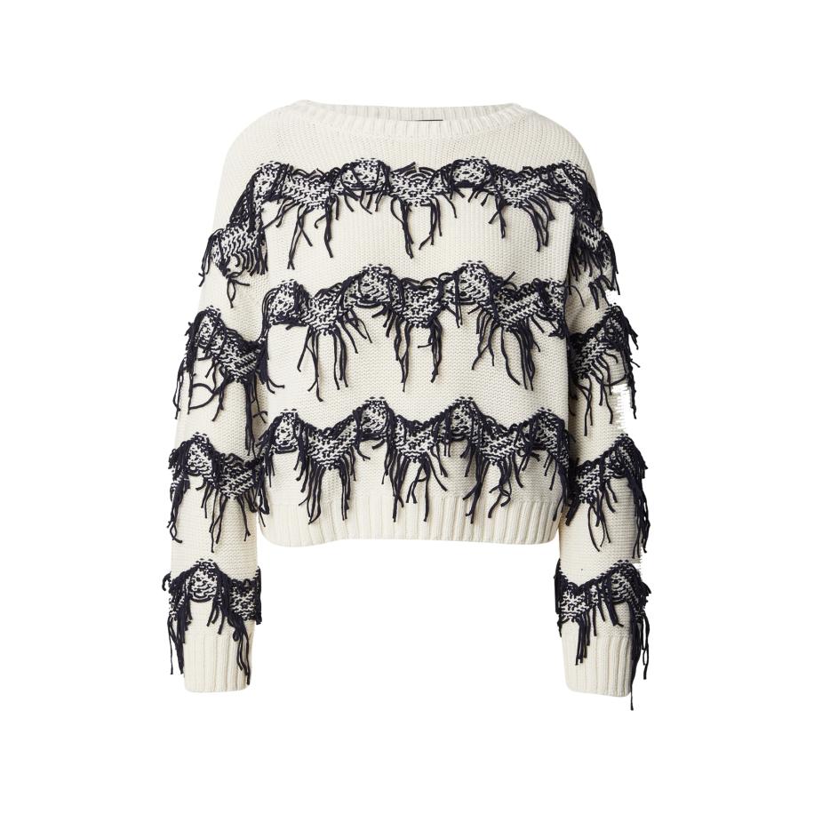 Oui OUI Trui zwart / wit -