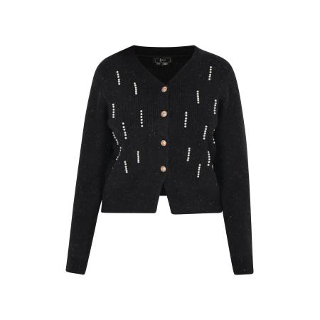 Faina faina Gebreid vest goud / zwart / wit