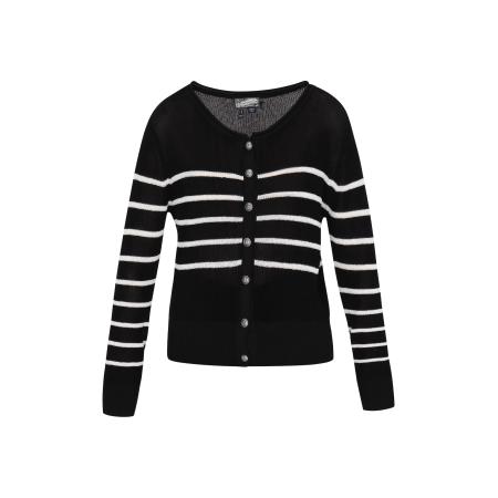 DreiMaster DreiMaster Vintage Gebreid vest zwart / wit