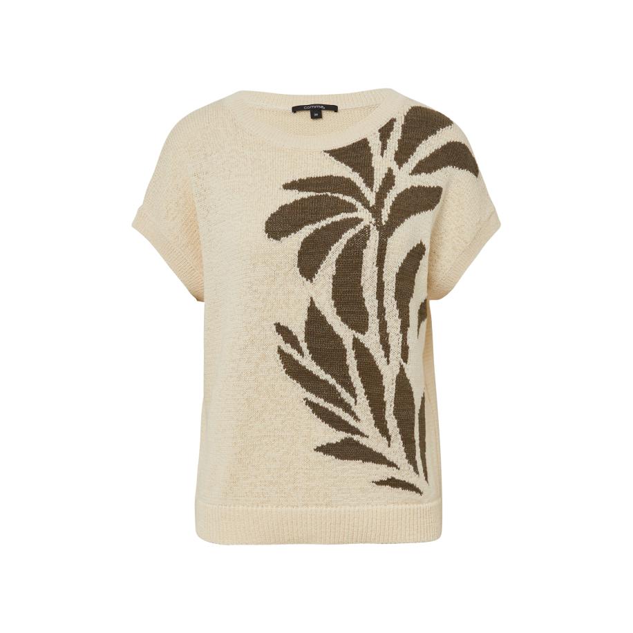 Comma COMMA Trui beige / groen -