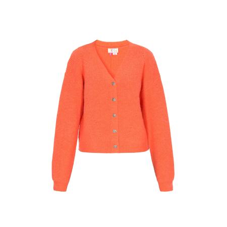 IZIA IZIA Gebreid vest oranje