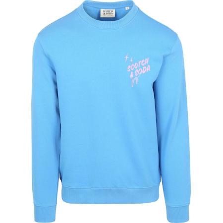 Scotch and Soda Sweater Print Blauw