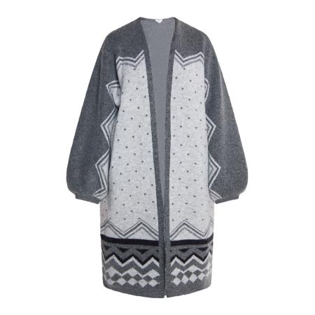 Usha usha FESTIVAL Gebreid vest lichtgrijs / donkergrijs / zwart