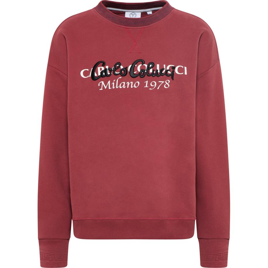 carlo colucci Carlo Colucci Sweatshirt De Tomas bordeaux / zwart / wit -