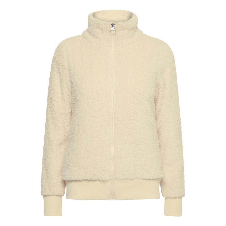 Oxmo Fleece jas Anneka wit Wit