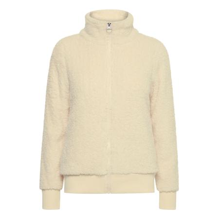 Oxmo Fleece jas Anneka wit