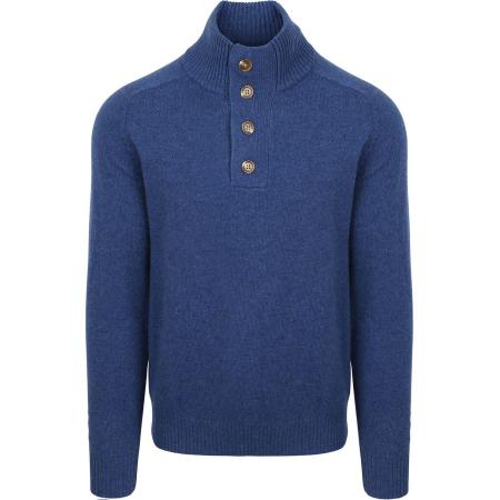 Steppin' Out Mocker Trui Lamswol Royal Blauw