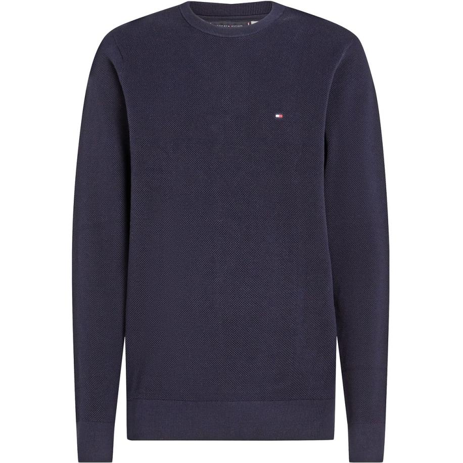Tommy Hilfiger Sweater Essential Structure Navy Blauw
