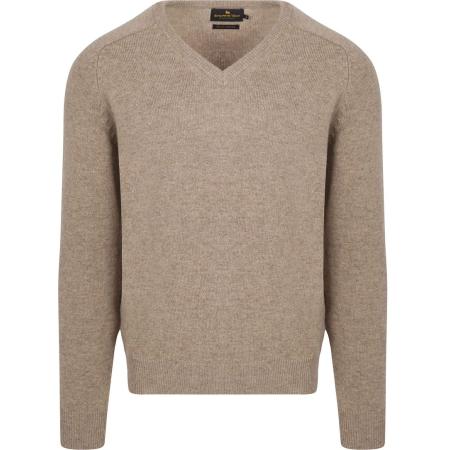 Steppin' Out Trui V-hals Lamswol Sand