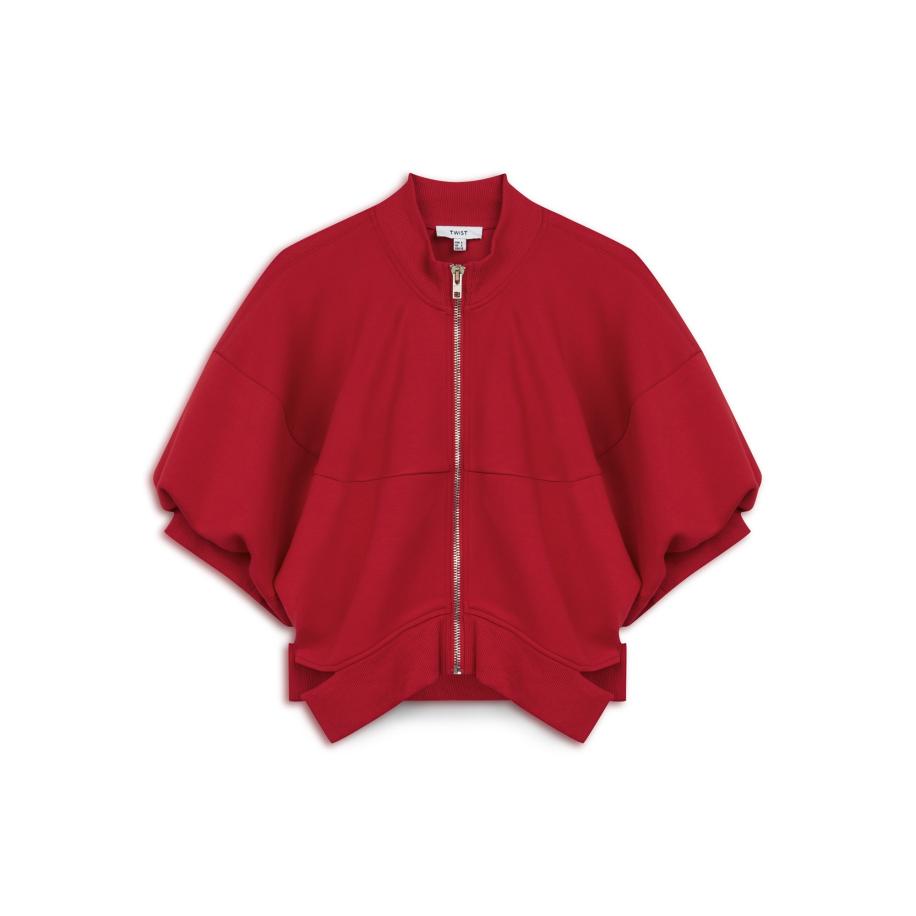 Twist Twist Sweatvest bloedrood -