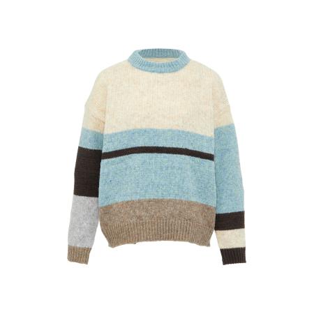 Jalene Jalene Trui turquoise / bruin / zwart / offwhite