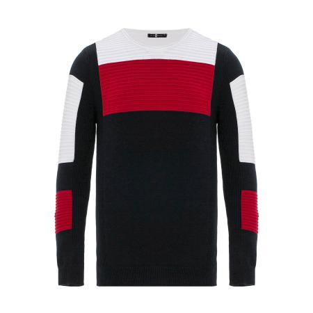 Cipo & Baxx CIPO & BAXX Trui donkerblauw / rood / wit