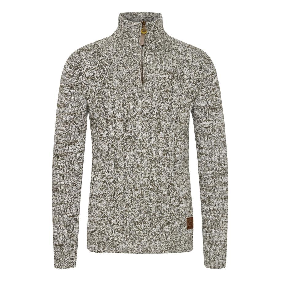 Solid !Solid Trui Pankraz bruin / groen gemêleerd -