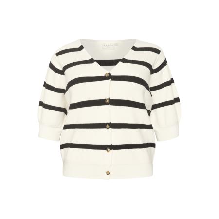 Kaffe KAFFE CURVE Gebreid vest Mela beige / zwart