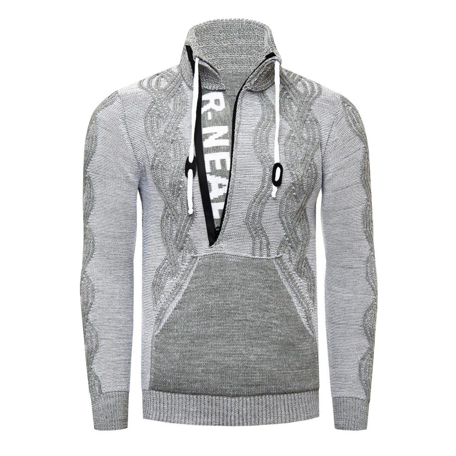 Rusty Neal Rusty Neal Trui grijs / zwart / wit -