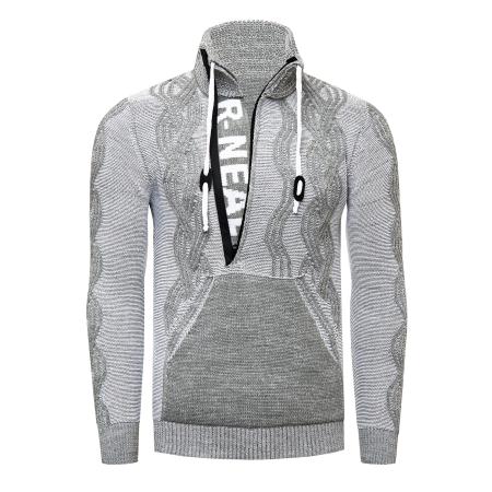 Rusty Neal Rusty Neal Trui grijs / zwart / wit