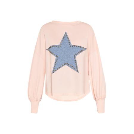 Gaya Gaya Sweatshirt Festival blauw denim / goud / rosa
