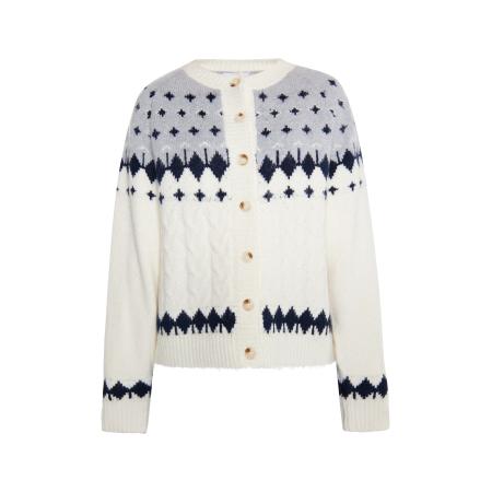 Usha usha BLUE LABEL Gebreid vest navy / donkergrijs / wit