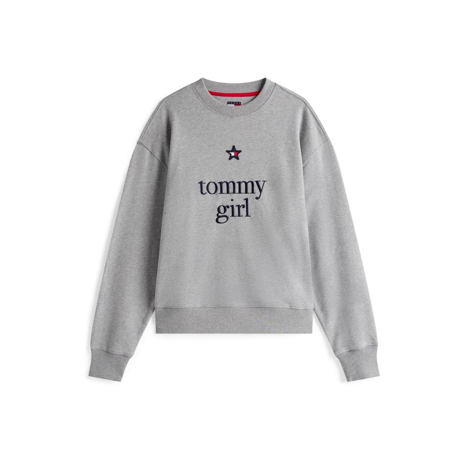 Tommy Jeans Tommy Jeans Sweatshirt marine / grijs gemêleerd / rood / wit -