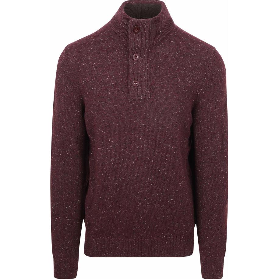 State Of Art Mocker Trui Melange Bordeaux Rood