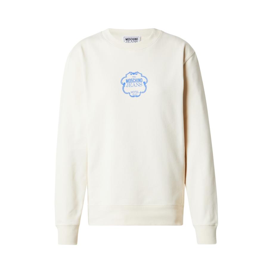 Moschino Moschino Jeans Sweatshirt ivoor / royal blue/koningsblauw -