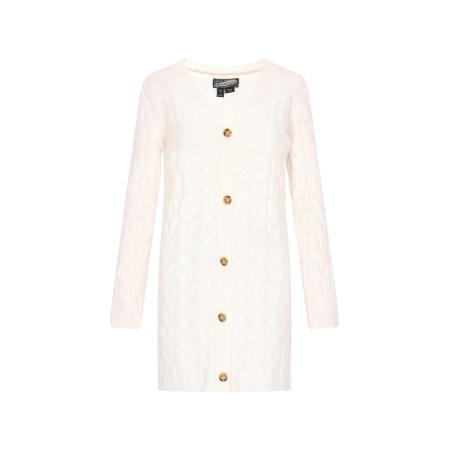 DreiMaster DreiMaster Vintage Gebreid vest wolwit