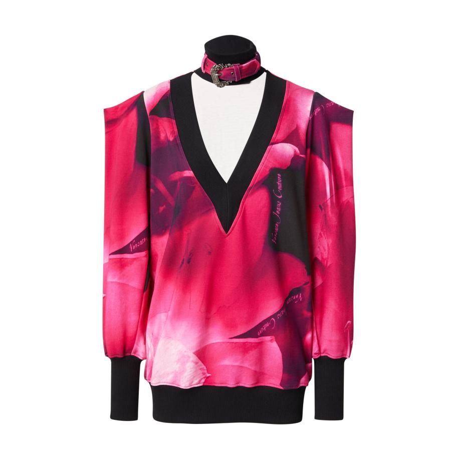 Versace Versace Jeans Couture Sweatshirt pink / fuchsia / zwart -