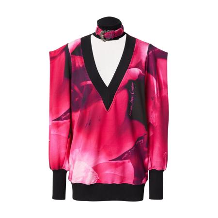 Versace Versace Jeans Couture Sweatshirt pink / fuchsia / zwart