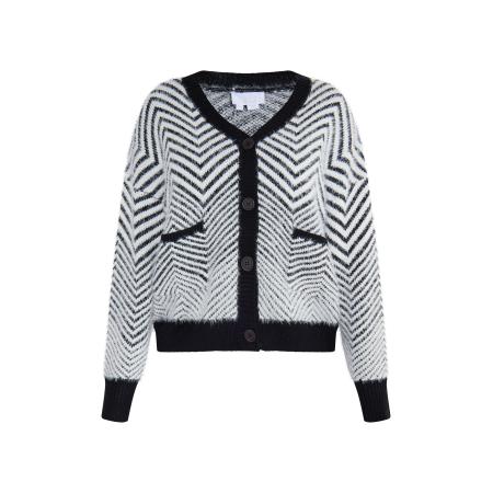 Usha usha WHITE LABEL Gebreid vest Pryam zwart / wit