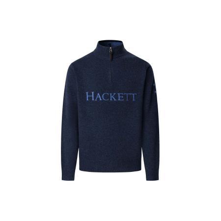 Hackett London Trui Heritage navy / royal blue/koningsblauw